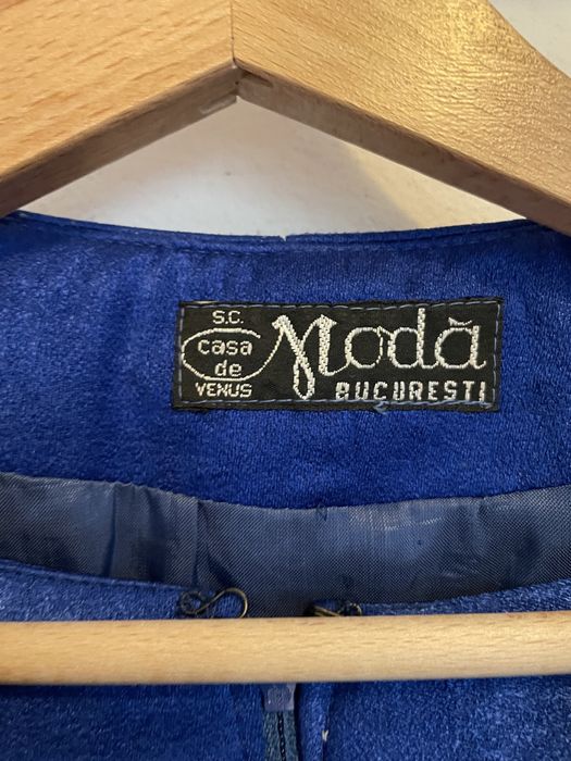 CASA DE MODA VENUS, Compleu rochie sacou, COCKTAIL albastru safir, S/M