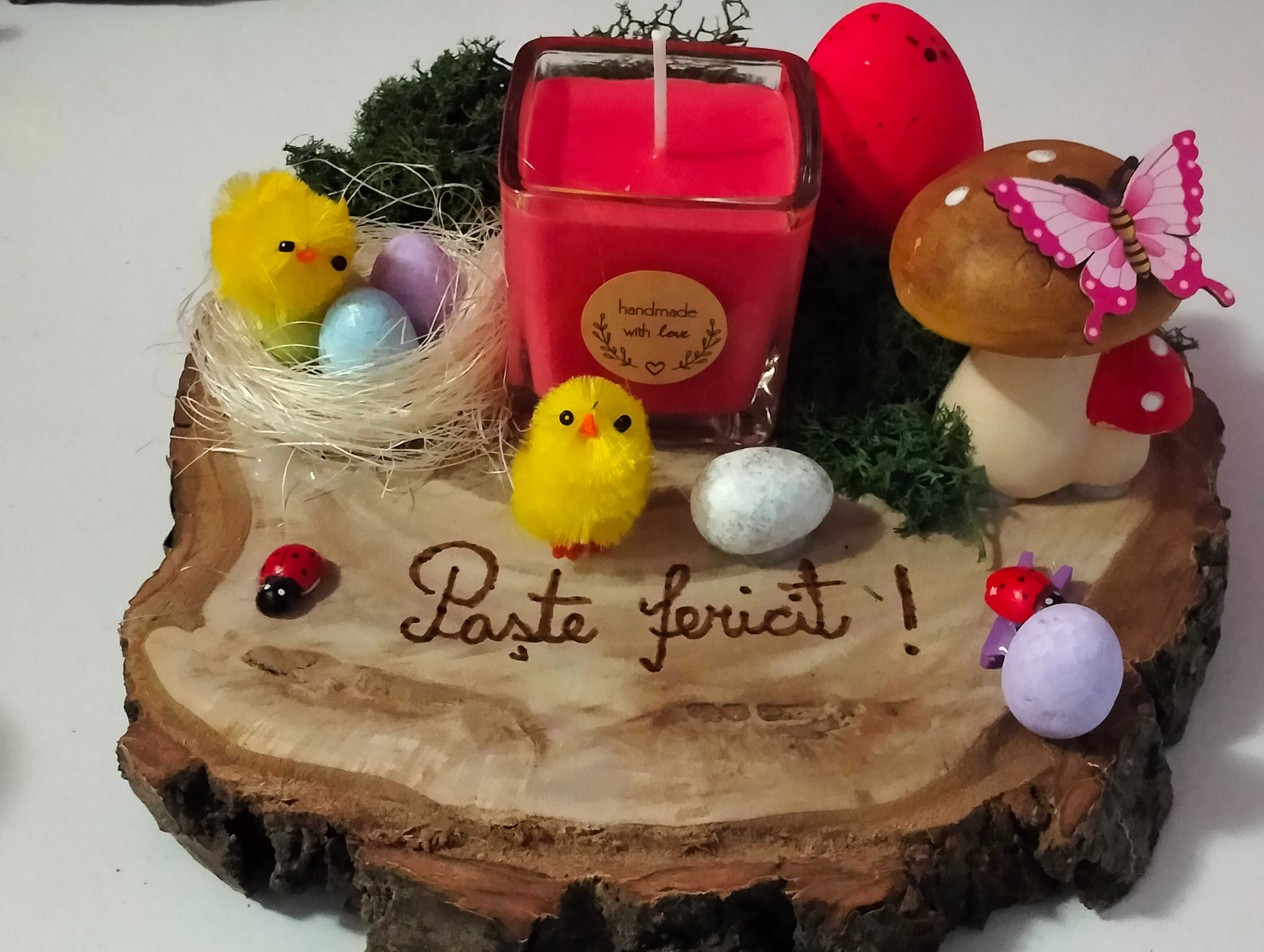 Aranjamente Paște cu lumânări parfumate handmade
