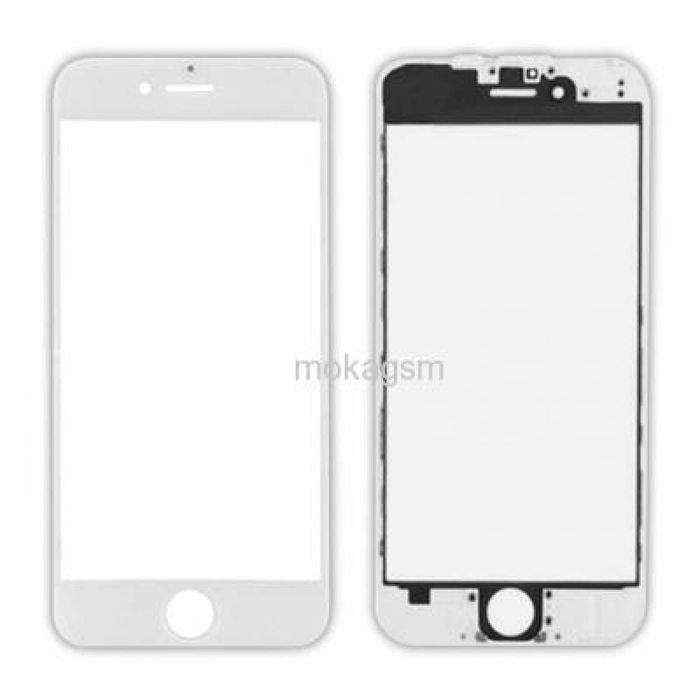 Geam cu rama si Oca pentru Iphone 6s Plus Alb