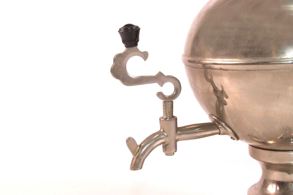 SAMOVAR electric sferic, cu robinet si cablu, Made in Russia, ca NOU