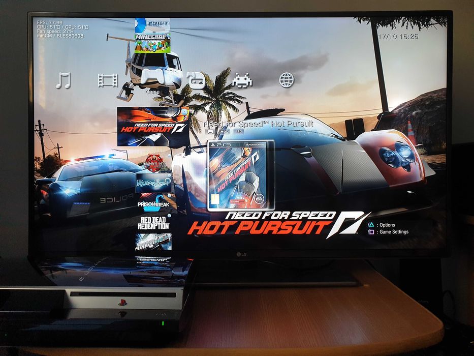PS3 modat CFW 160 GB + 25 jocuri (GTA V, Red Dead, NFS, Spider-Man)
