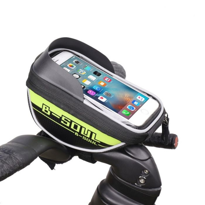 Borseta pipa gri-negru bicicleta smartphone touch marimea L Protectie