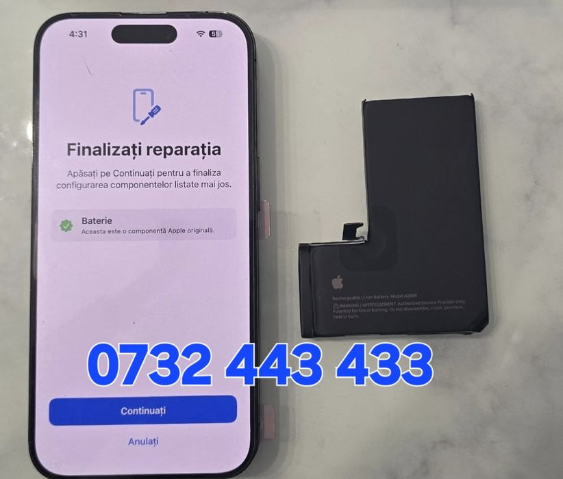 Acumulator OEM Apple iPhone 12/13/14/15 - Fără Eroare - Garanție