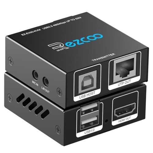Нов HDMI USB Cat6 KVM Удължител 1080P 60Hz, 50м, HDR, PoE, Без Лаг