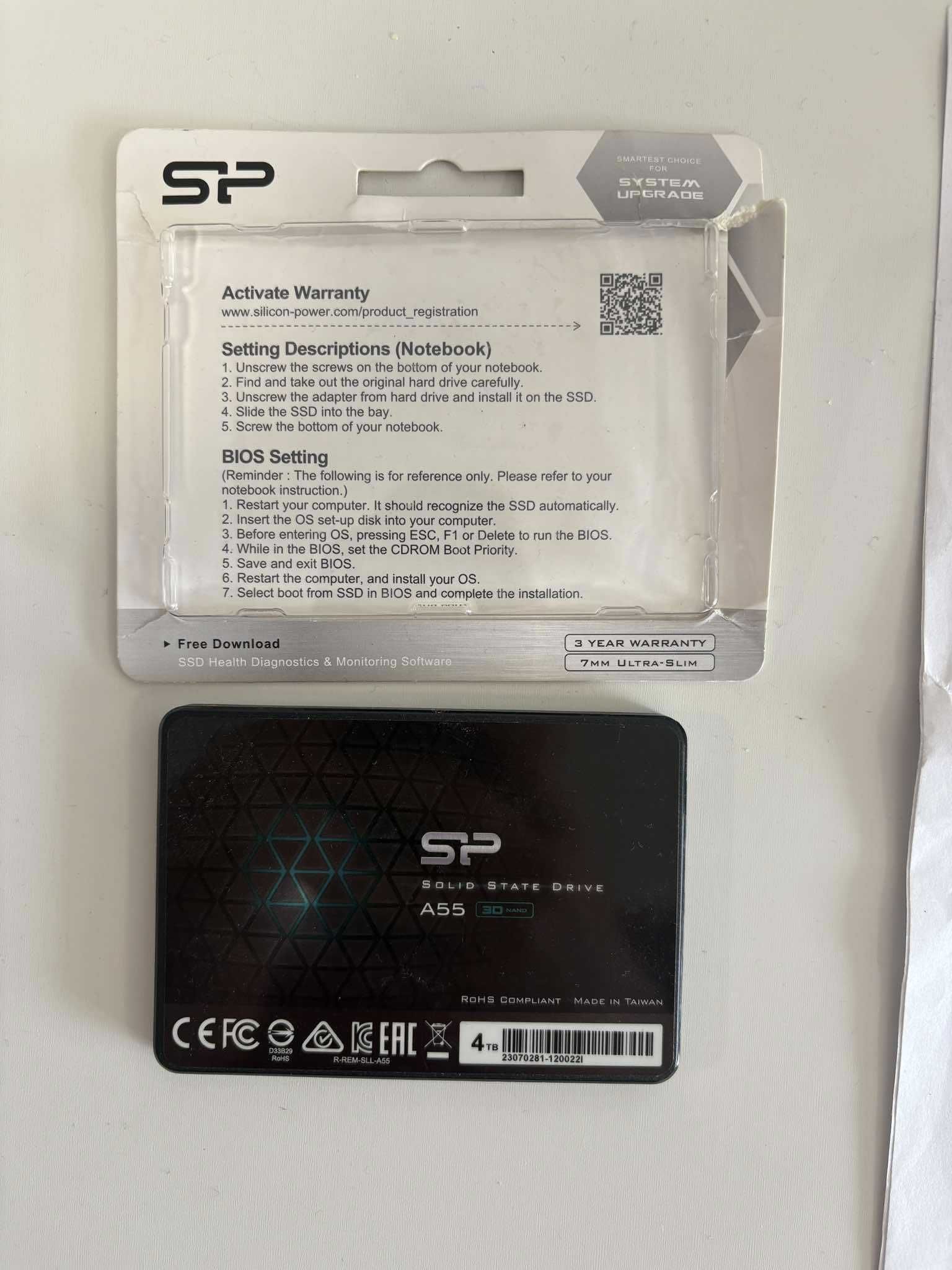 Silicon Power SSD A55 4TB SATA 2.5" - 2год остатъчна гаранция