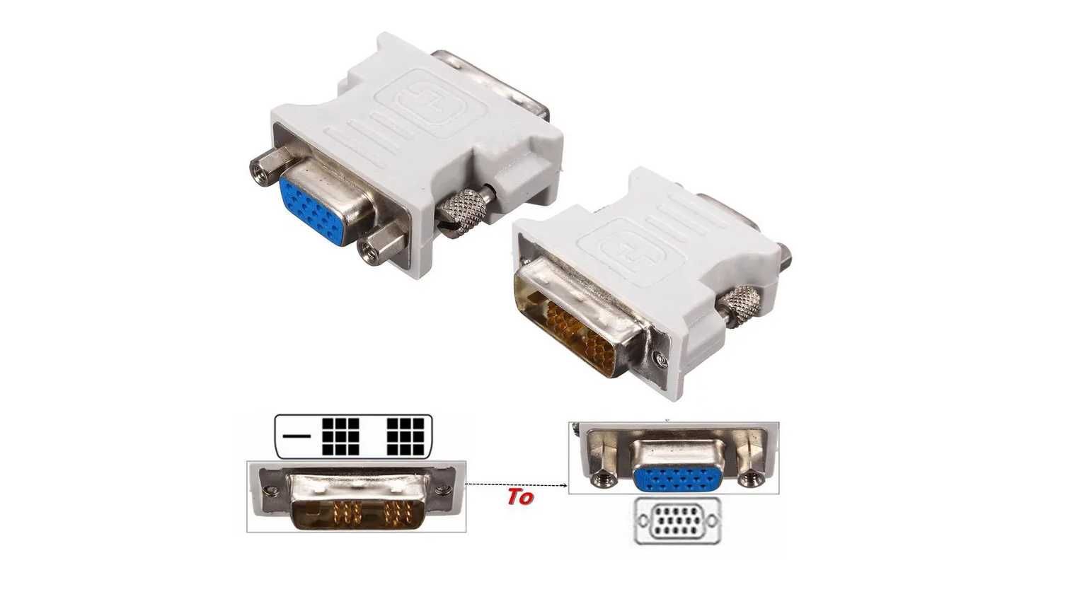 Переходник VGA => DVI-D (18+1 PIN) Single Link