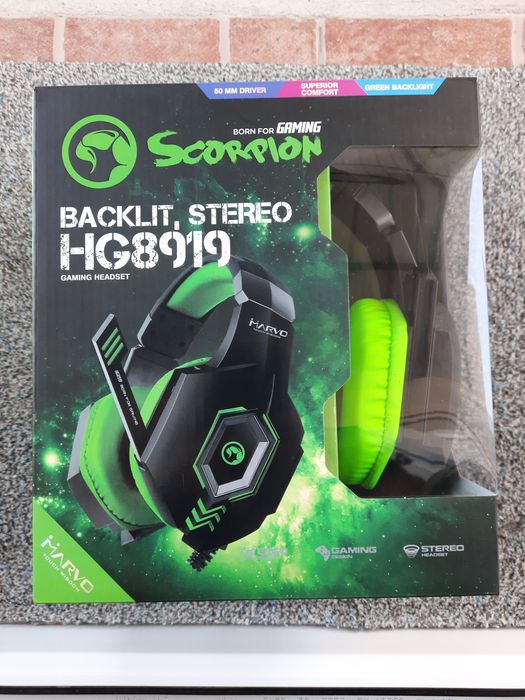 Casti gaming Marvo HG8919, verde