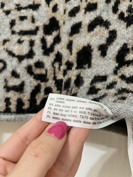 Pulover animal print Zara, nou cu eticheta, S