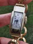 Ceas Corma Art-Deco -Mecanic -Placat cu aur -Dama