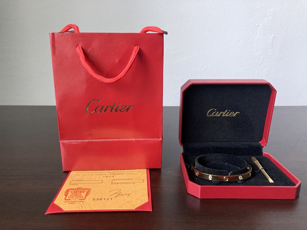 Bratara Cartier 18K Gold Full Box