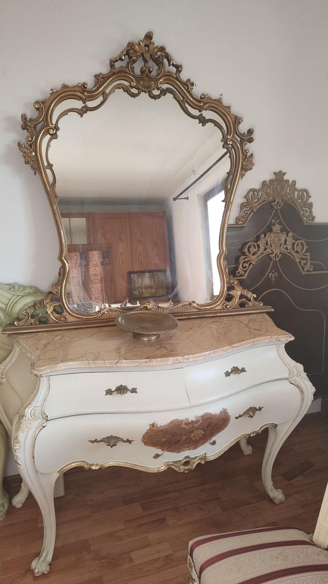 Comoda cu oglinda  baroc venețian antica vintage clasica