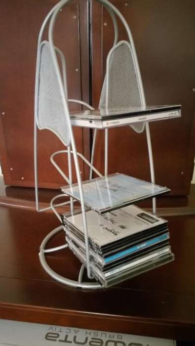 CD Rack spinner, suport CD-uri ( si DVD-uri slim) 60CD/stand, metalic