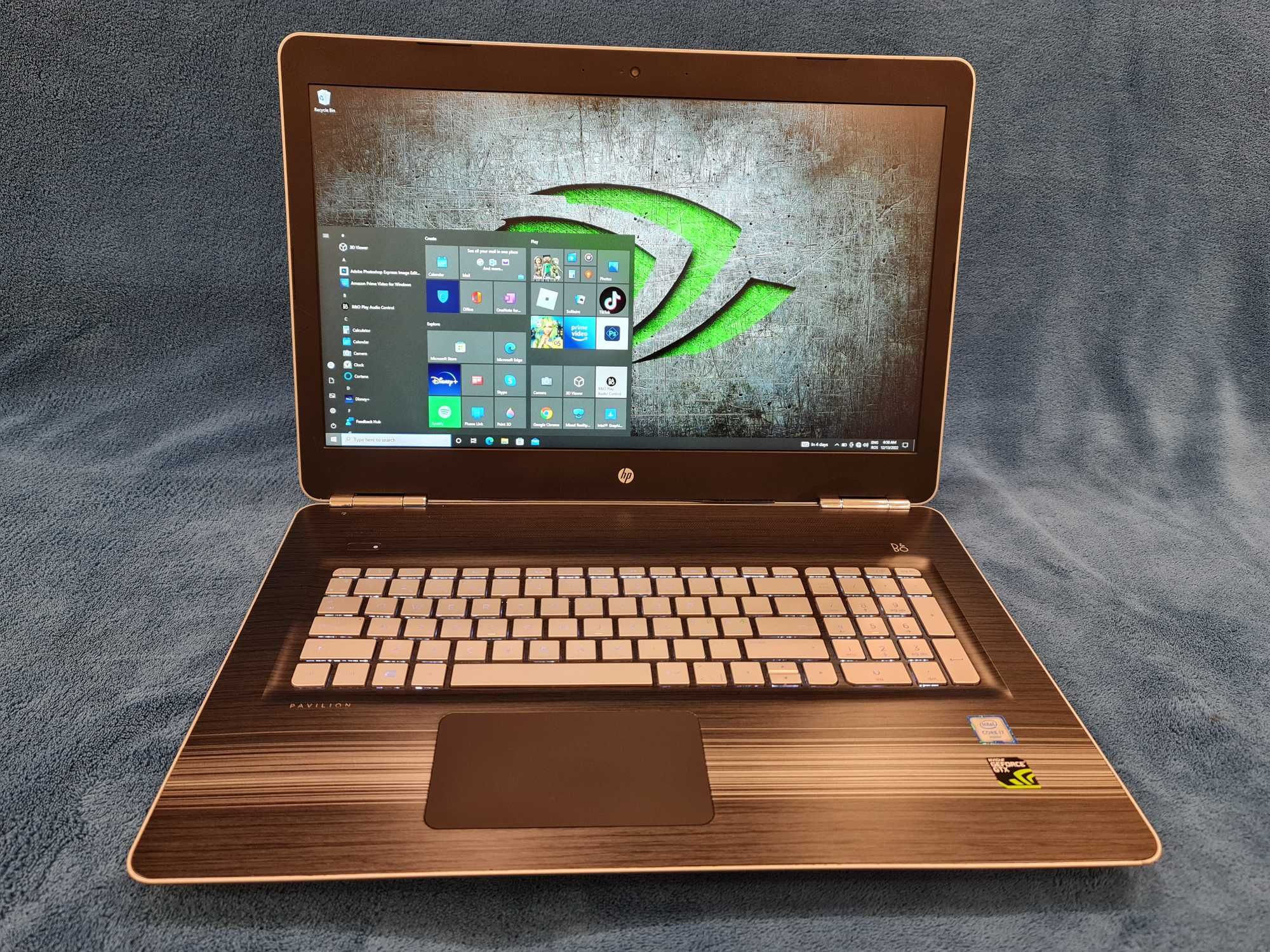 laptop gaming HP ,intel core i7 ,video nvidia GTX, ssd, 17,3 inch