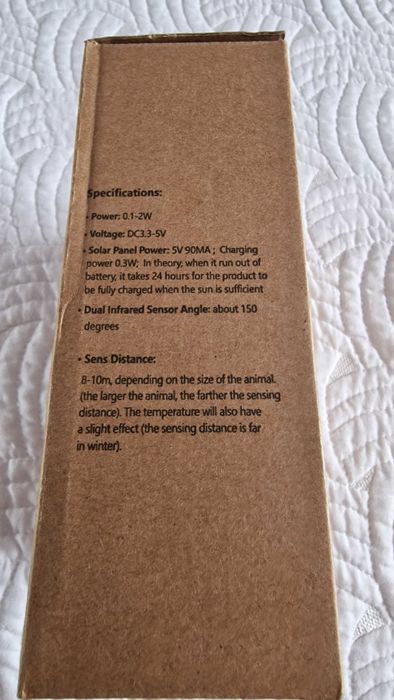 Aparat solar impotriva daunatorilor, Solar Ultrasonic Animal Repeller