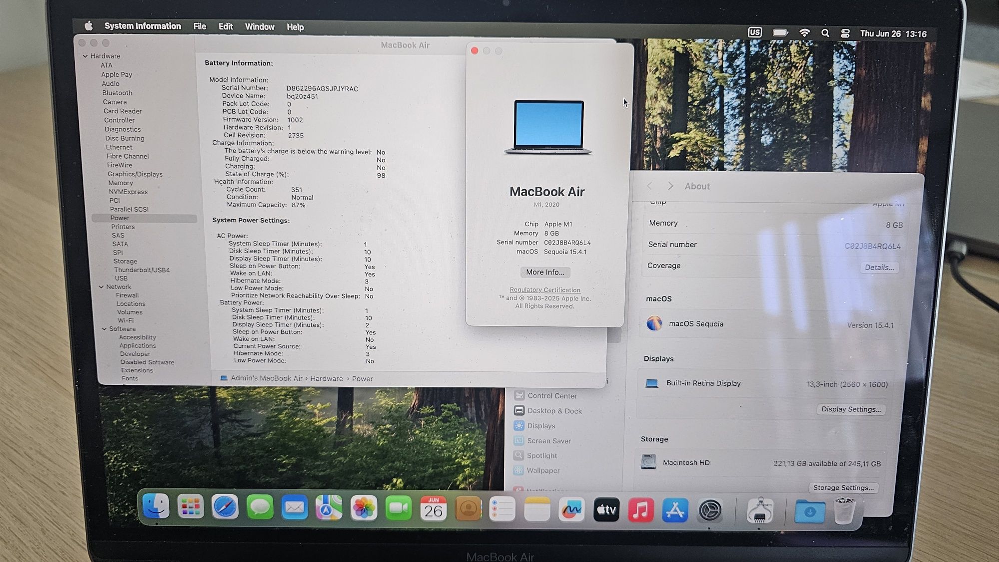 Macbook AIR 2020 13' 256GB M1