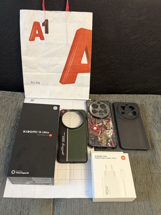 КАТО НОВ 512GB Xiaomi 15 Ultra 5G A1 Гаранция 2027 Silver