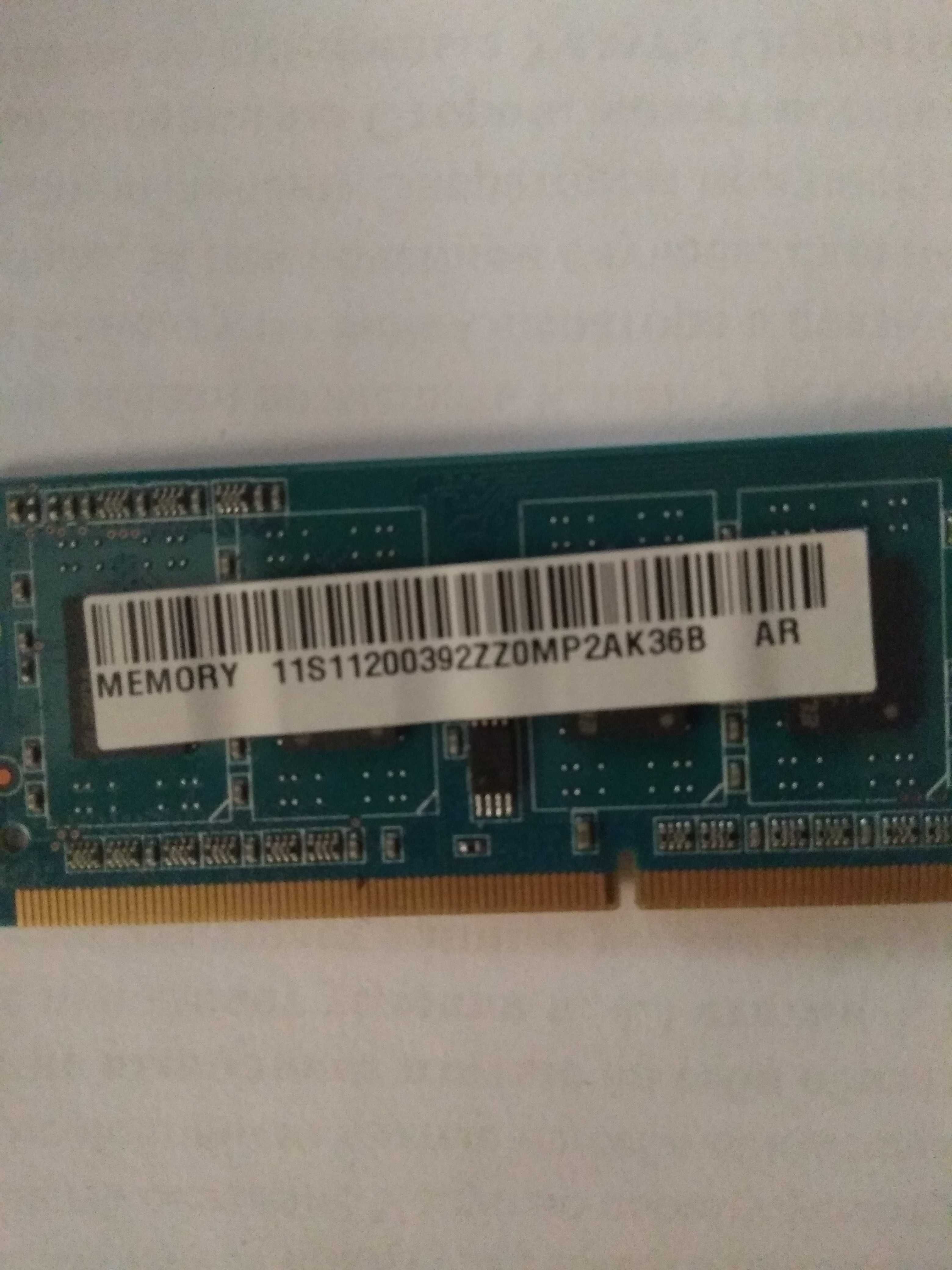 Оперативная память для ноутбука DDR3 объем памяти 2G формфактор SODIMM