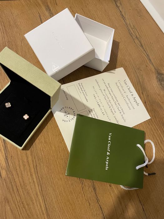 Van Cleef & Arpels - Cercei Rose Gold Pink versiunea mica (aur/pink)