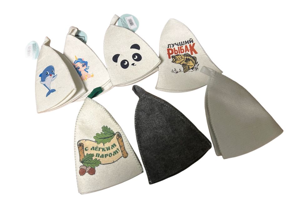 Банные шапки для взрослых и детей