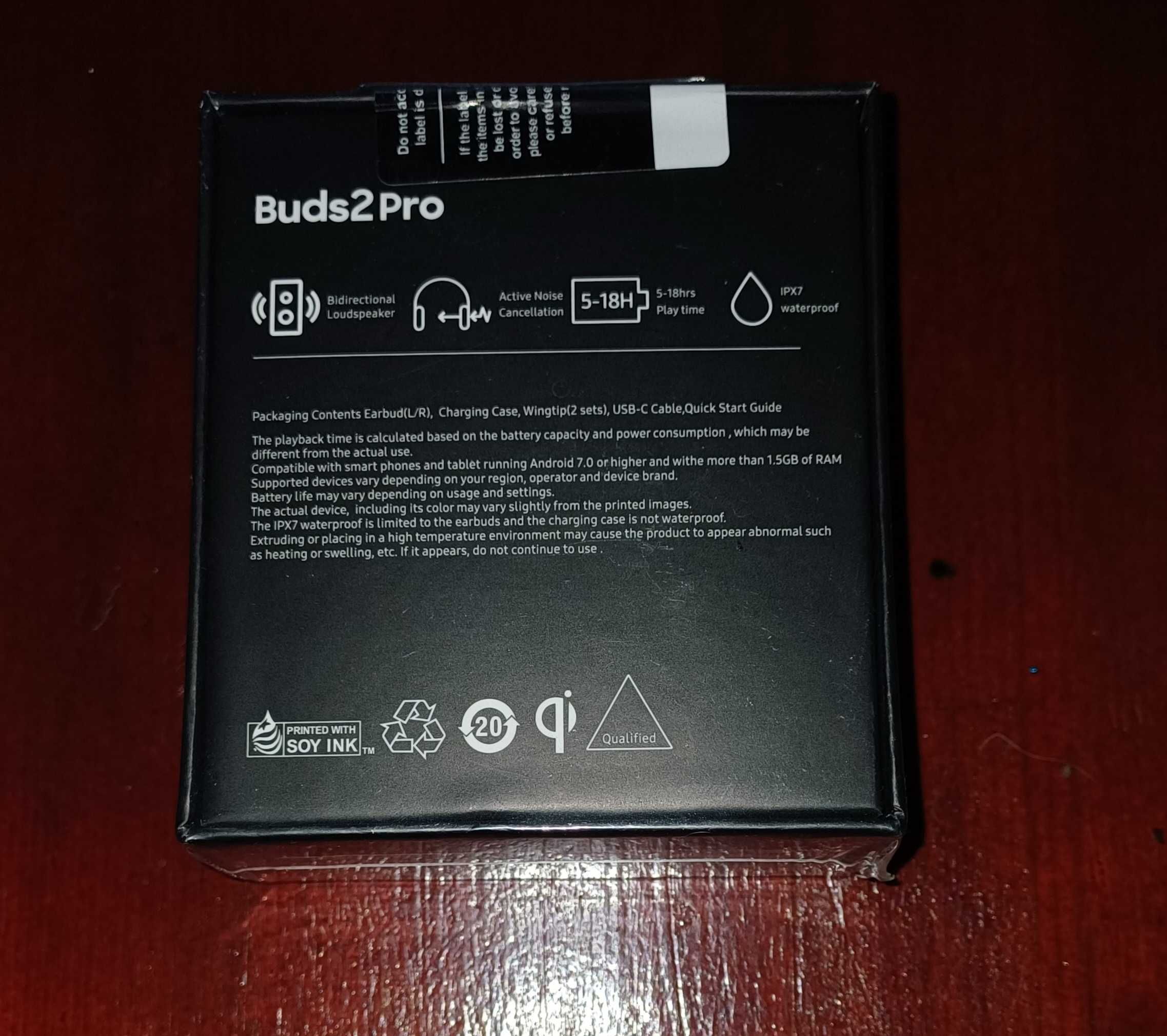 Блутут слушалки BUDS 2 PRO бели и черни, НОВИ.