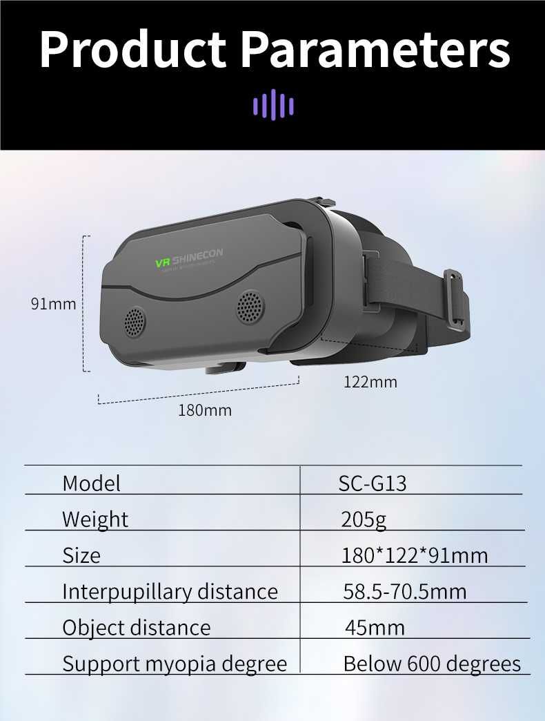 Очки виртуальной реальности VR SHINECON SC-G13