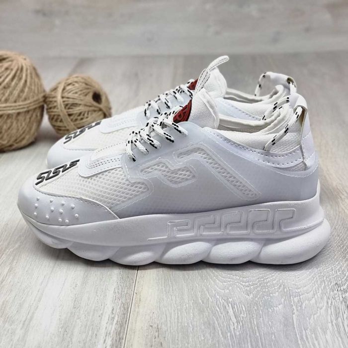Adidasi Versace Chain Reaction Alb | Produs PREMIUM Unisex