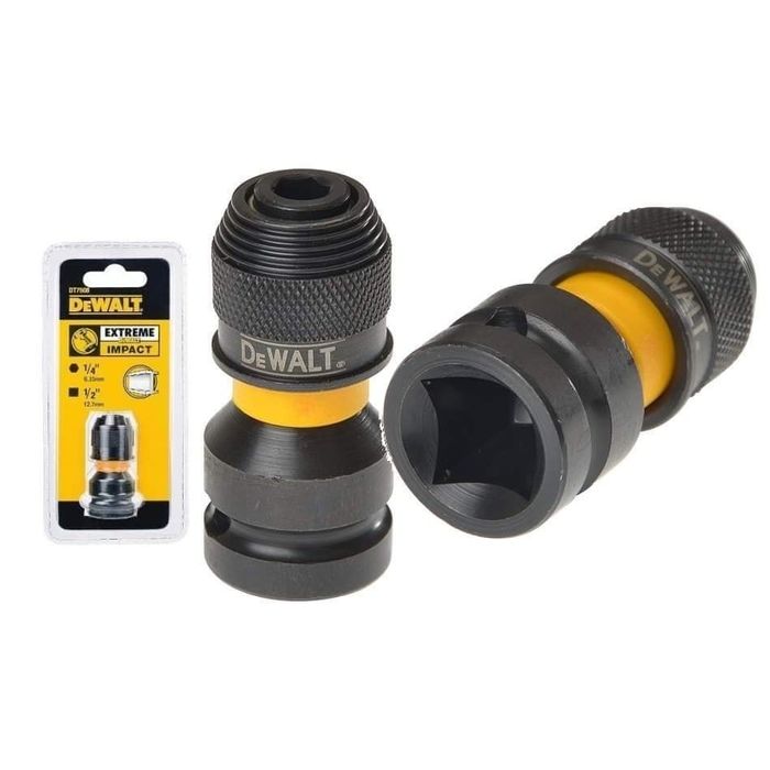Адаптер-преходник за ударен гайковерт DeWALT от 1/2 към 1/4 - 52мм