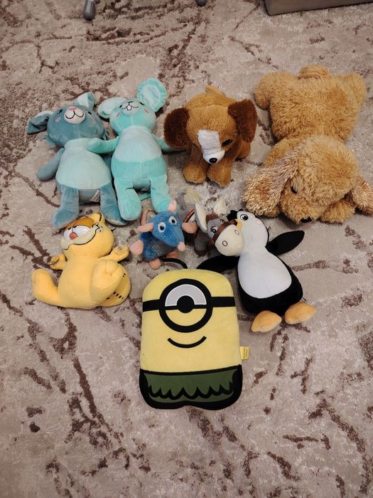 Jucării de plus, diverse modele ideale pentru copii. Garfild, minion,