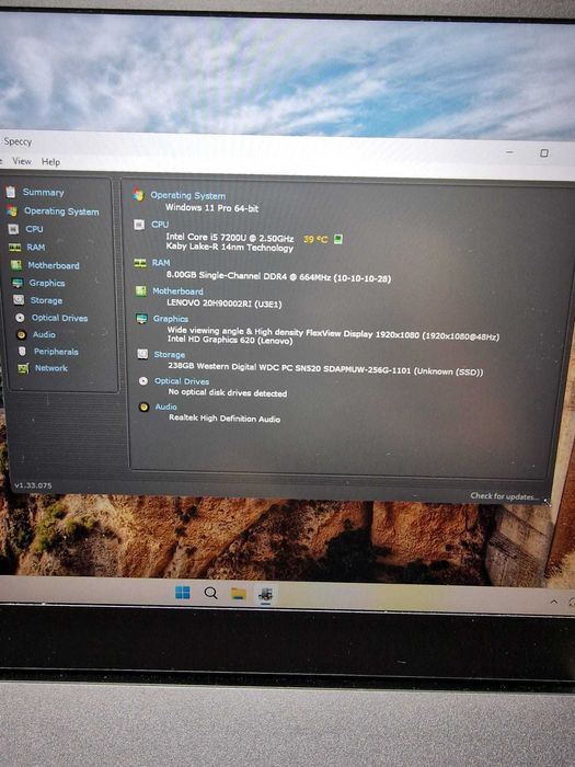 Laptop Lenovo ThinkPad T570 i5 SSD 2 Baterii