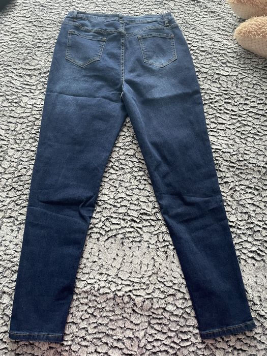 Blugi skinny bumbac,albastru inchis,mar L,noi nouti