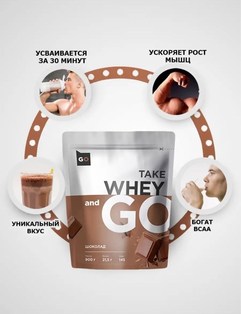 Сывороточный протеин 900г | Whey protein 900g.