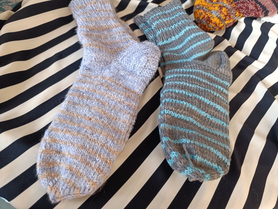 Вязанные шерстяные носки для мужчин и женщин, размеры все