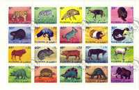 Фуджейра - ОАЕ "Динозаври/Бозайници", клеймовани - СТО, лист-20 марки