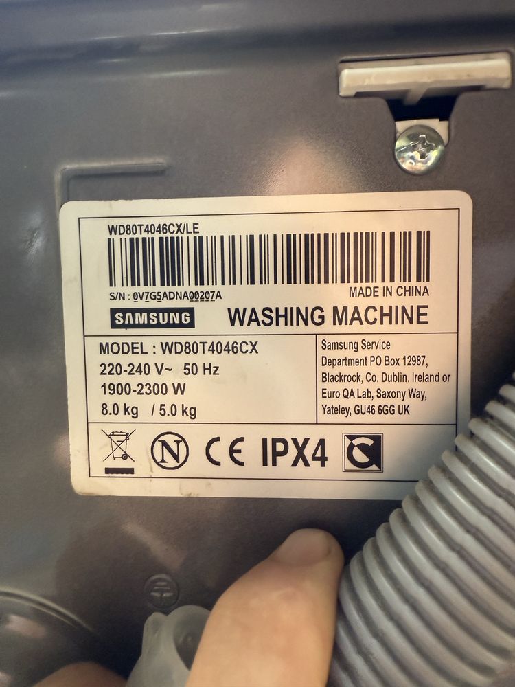 Masina de spalat Samsung cu uscator defecta