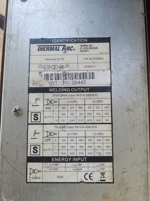 Aparat de sudura Thermal Arc 201ts