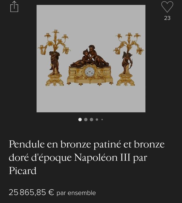 Каминен френски часовник от 19 -ти век.