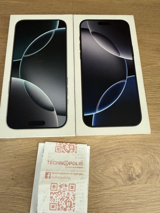 iPhone 16 Pro max White /Black 256GB-Нови 24м гаранция Технополис