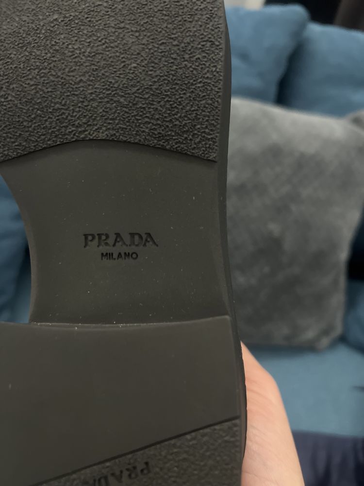 PRADA Logo leather ankle boots. НОВИ и 100%ОРИГИНАЛНИ