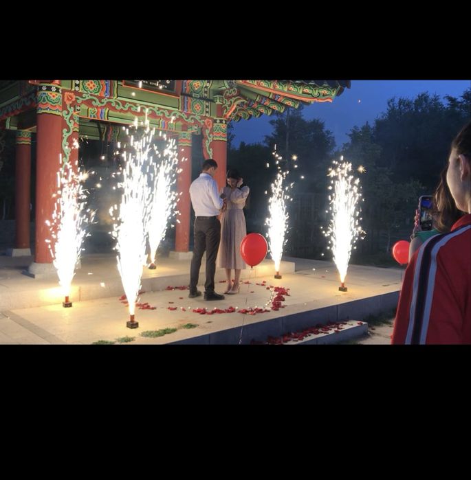 Холодный фонтан Салюты Астана 24/7 левый берег