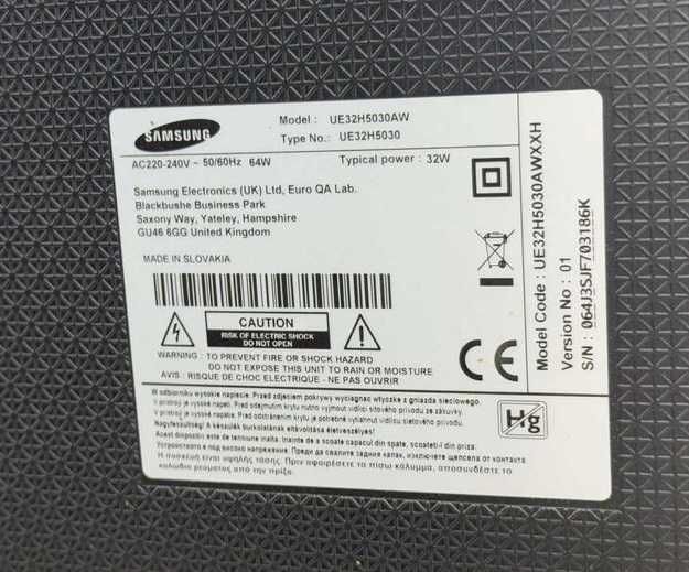 Телевизор SAMSUNG 32" UE32H5030