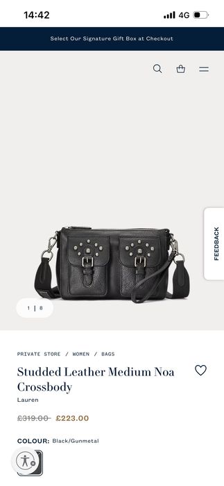 Geantă piele Ralph Lauren