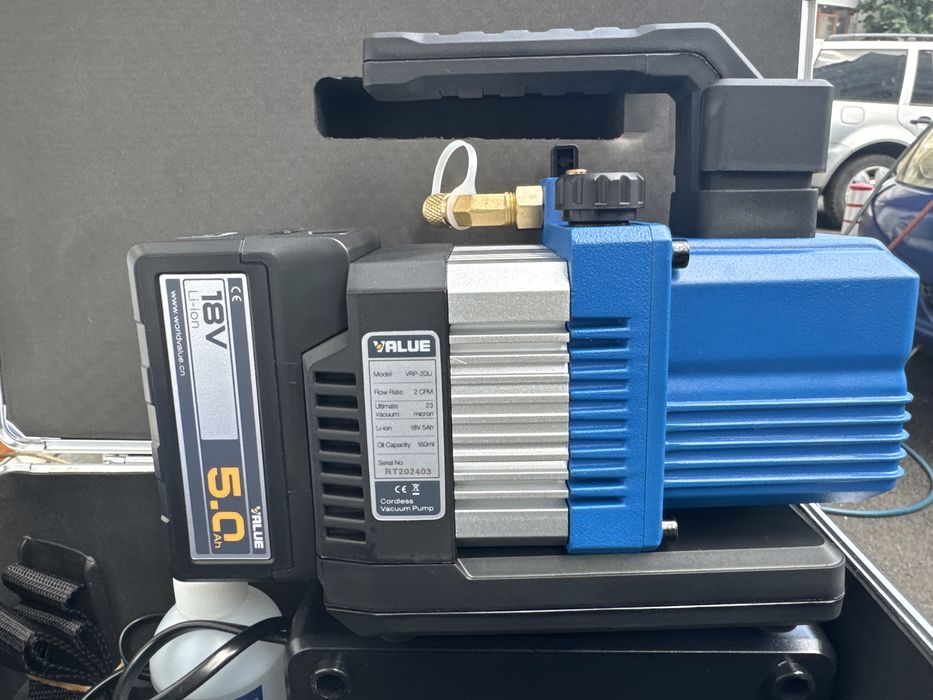 Pompa vacuum vrp-2dli dual stage 23 mic value acumulator freon r32 nou