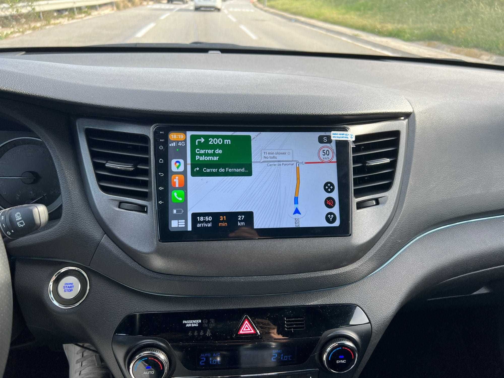 Navigatie Android Hyundai Tucson 2015-2018 Waze YouTube GPS BT USB