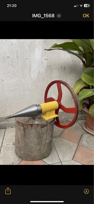 Ansamblu masina de crapat lemne pentru TRACTOR si motor termic fulie