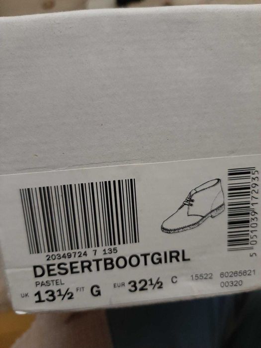 Детски обувки Clarks (DesertBootGirl). Размер - 32.5