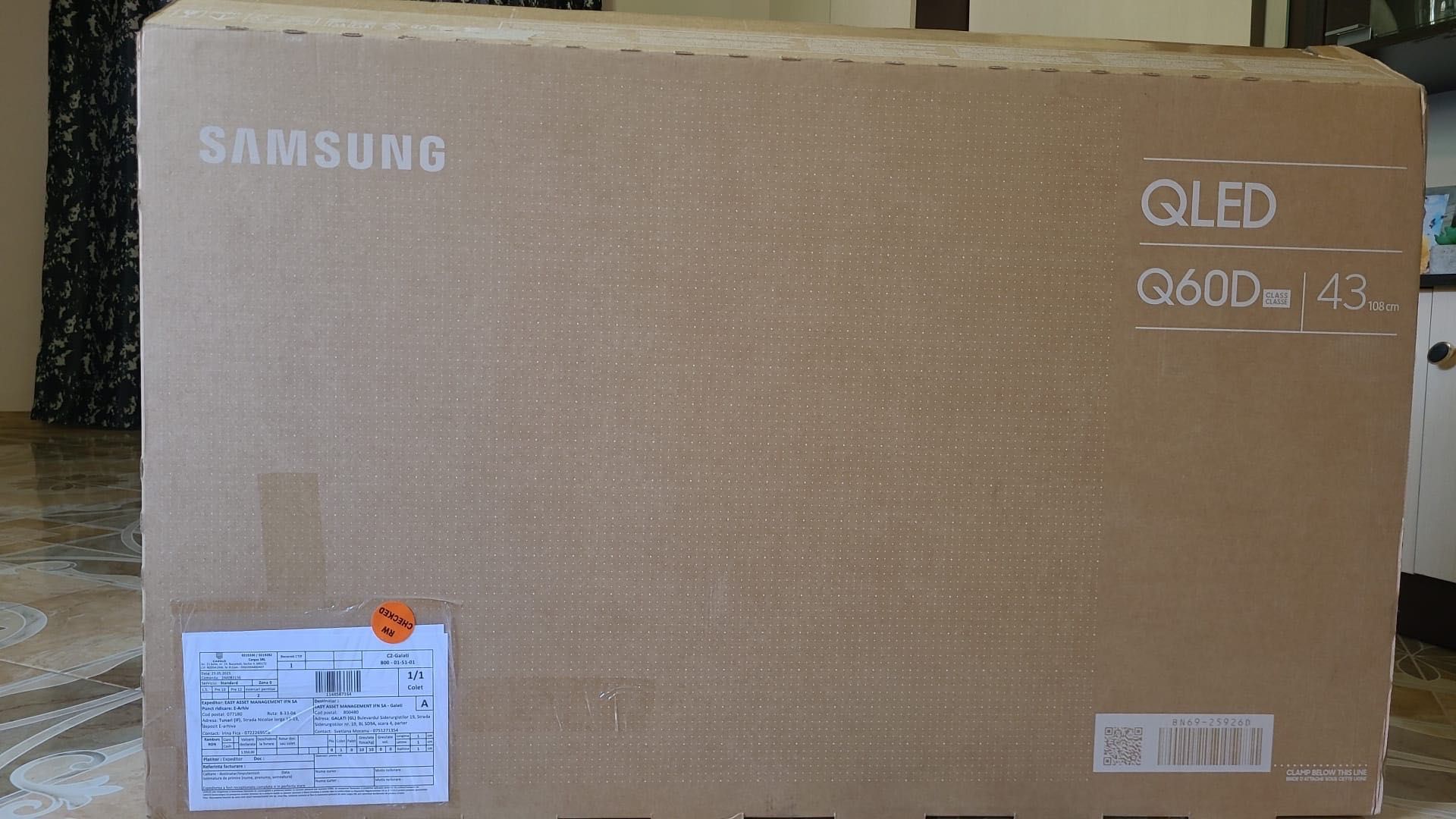 Televizor SAMSUNG QLED 43Q60D, 108 cm, Smart, 4K Ultra HD