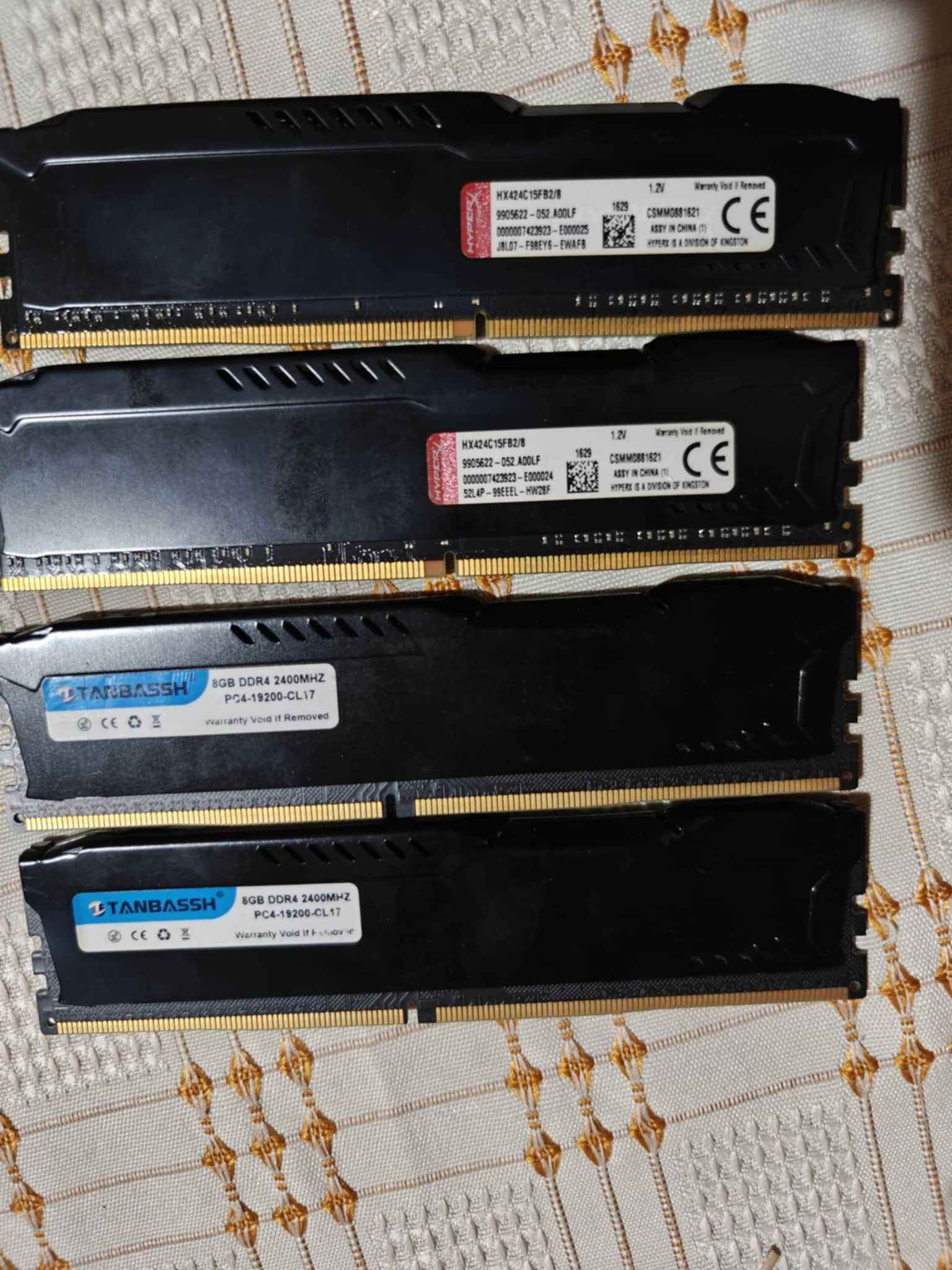 Рампамет 4 x 8GB DDR4 RAM (Tanbassh + HyperX) 2400MHz