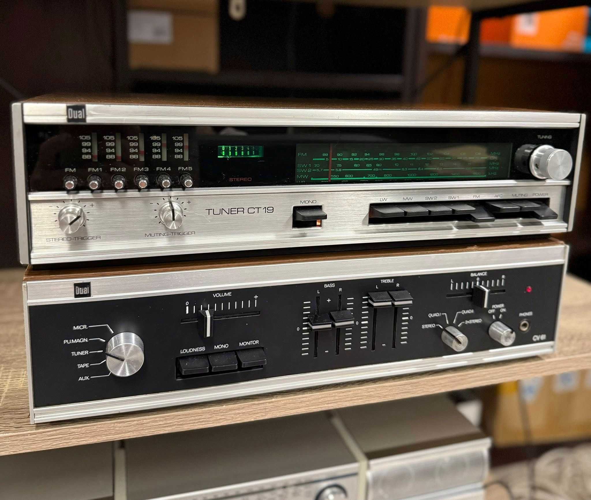 Ретро аудио сет Усилвател DUAL CV61  + Тунер DUAL CT19 - 1976 г