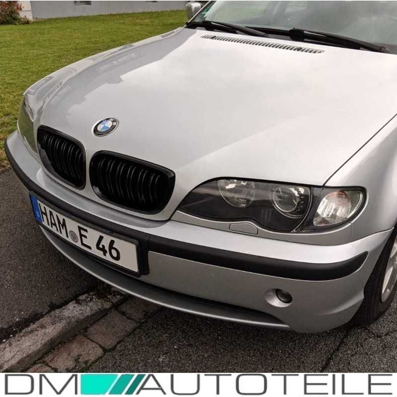 Grile Duble Negru Glossy 3er E46 Facelift