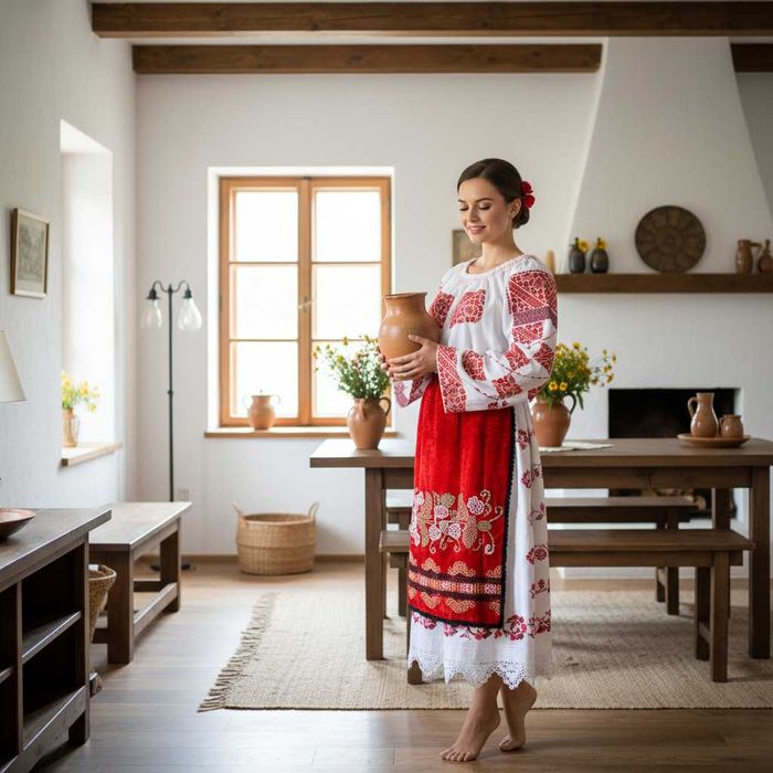 Costum popular vechi din Banat , port popular M